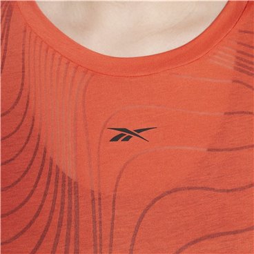 T-shirt med kortärm Dam Reebok Burnout Orange