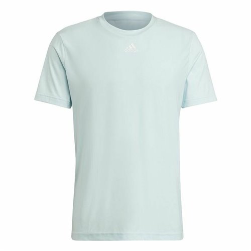 T-shirt med kortärm Herr Adidas 3-Bar Graphic Blå Ljusblå