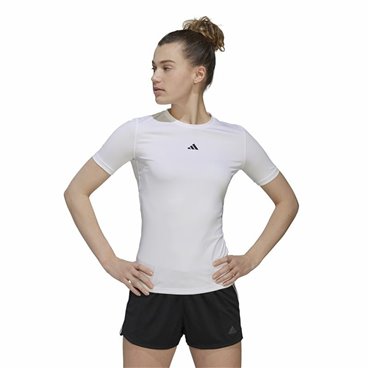 T-shirt med kortärm Dam Adidas Techfit Training Vit