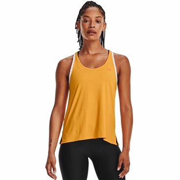 Tanktop, Dam Under Armour Knockout Senap