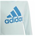 Adidas 连帽运动衫，绿松石色女孩基本款