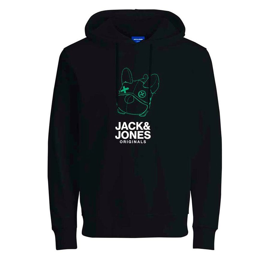 Tröja med huva Herr  JORPAL SWEAT HOOD FST  Jack & Jones 2310015  Svart