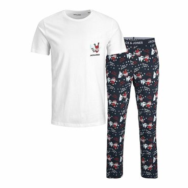 Pyjamas Jack & Jones JACSANTA SS Vit