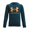 Tröja med huva Unisex Under Armour Rival Fleece Hoodie Turkos