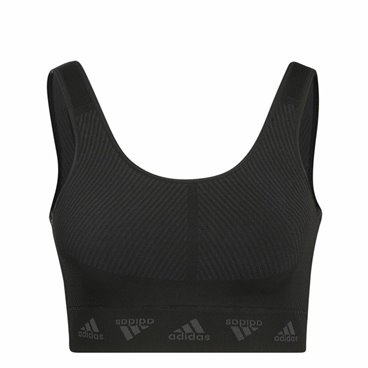 Adidas 黑色 Aeroknit 运动胸罩