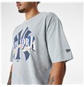 T-shirt med kortärm Herr New Era MLB Arch Graphic New York Yankees Ljusgrå