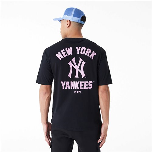 T-shirt med kortärm Herr New Era  WORDMARK OS TEE NEYYAN 60435524  Svart