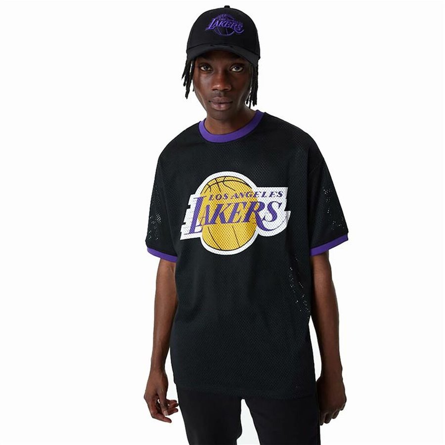 Baskettröja New Era Mesh LA Lakers Svart