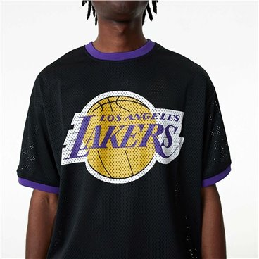 Baskettröja New Era Mesh LA Lakers Svart