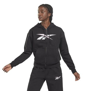 Sportjacka, Dam Reebok Training Essentials Vector Full-Zip Svart