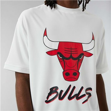 T-shirt med kortärm NBA SCRIPT MESH New Era WHIFDR 60284736 Vit