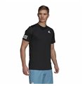 T-shirt med kortärm Herr Adidas Club Tennis 3 Stripes Svart