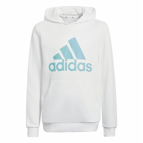 Tröja med huva Unisex Adidas Blå Vit