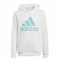 Tröja med huva Unisex Adidas Blå Vit