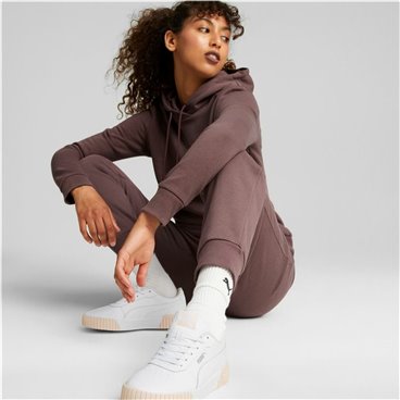 Nederdel träningsoverall för vuxna Puma Ess+ Embroidery High-Waist Brun Kvinna