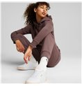 Nederdel träningsoverall för vuxna Puma Ess+ Embroidery High-Waist Brun Kvinna