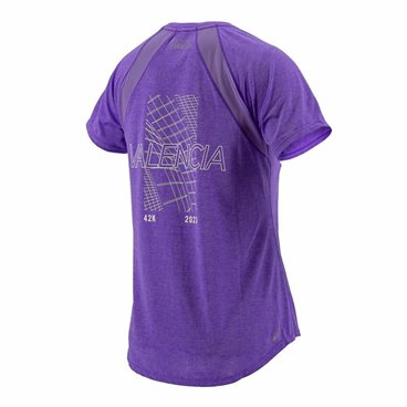 New Balance 巴伦西亚马拉松赛紫色短袖女式 T 恤