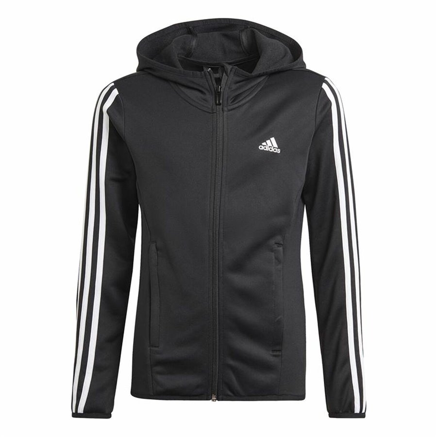 Adidas 连帽衫，女孩设计，黑色