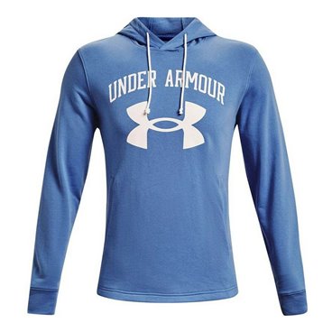 Under Armour 男士 Rival Terry 靛蓝色连帽运动衫