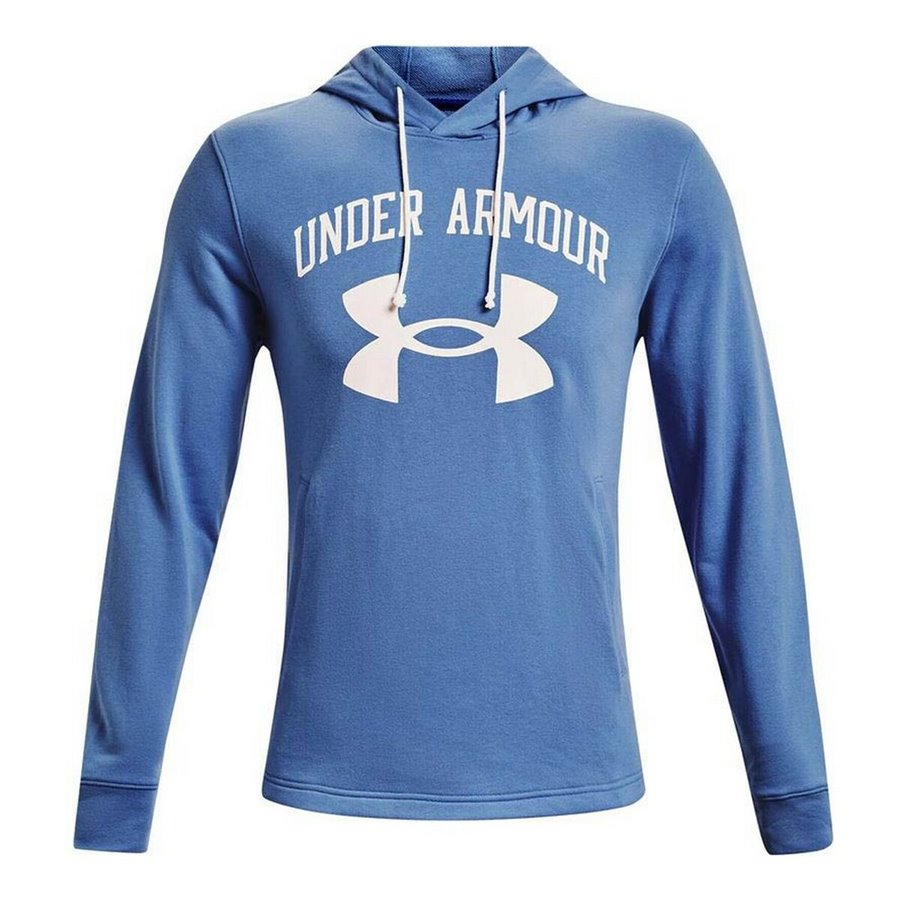 Under Armour 男士 Rival Terry 靛蓝色连帽运动衫