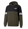 Puma 连帽运动衫 男士 Power 拼色 绿色 黑色