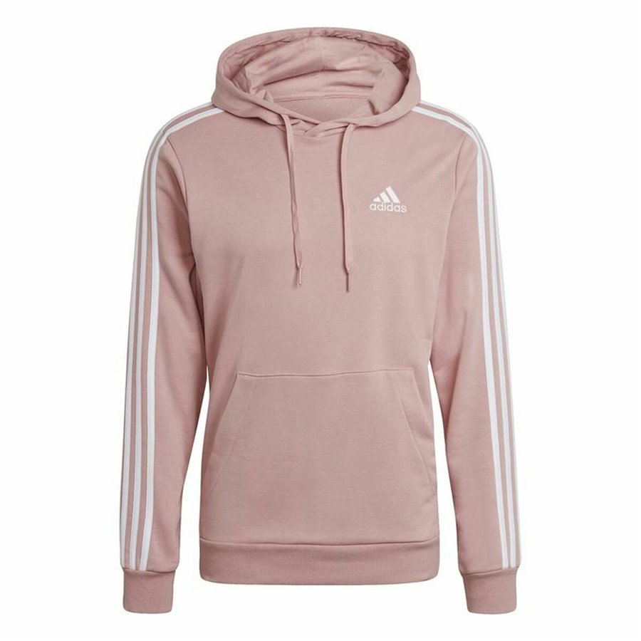 Adidas 连帽运动衫 男士 Essentials Wonder Mauve 3 条纹粉色