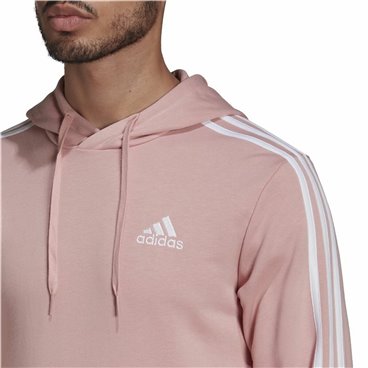 Adidas 连帽运动衫 男士 Essentials Wonder Mauve 3 条纹粉色