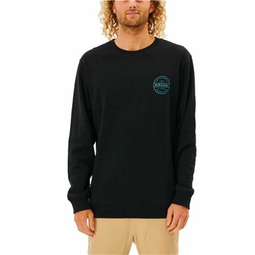 Rip Curl 黑色男士无帽运动衫 Re Entry Crew