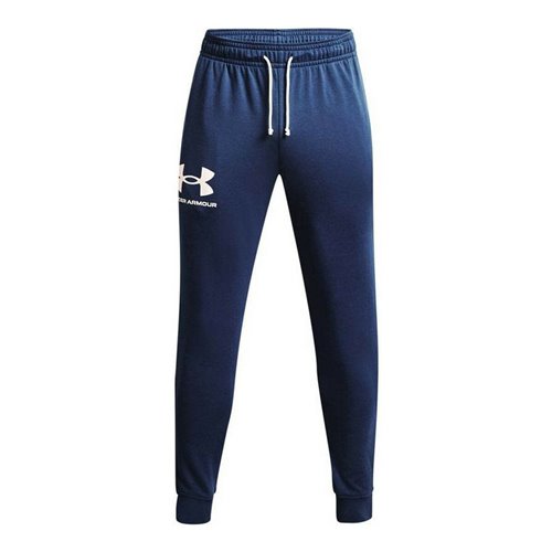 Långa träningsbyxor Under Armour Jogger Rival Terry Mörkblå Män