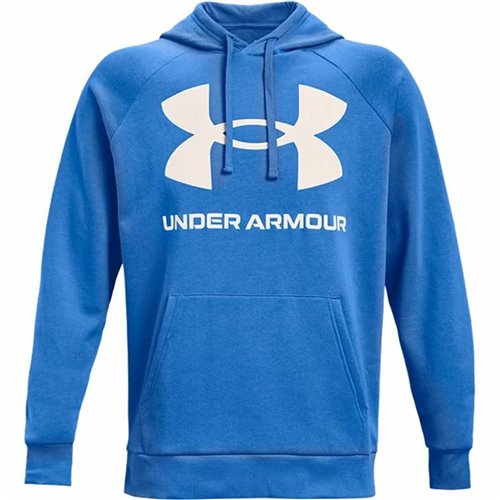 Tröja med huva Herr Under Armour Rival Big Logo Blå