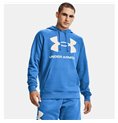 Under Armour 蓝色 Rival 大徽标男士连帽运动衫