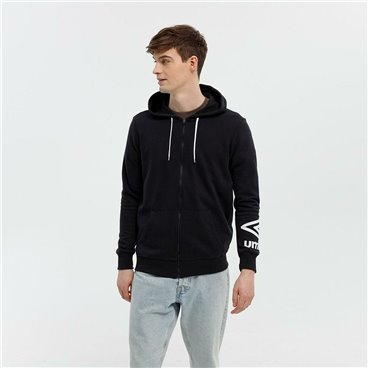 Tröja med huva Herr FW TERRACE ZIP HOODIE Umbro 66063U 060 Svart