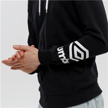 Tröja med huva Herr FW TERRACE ZIP HOODIE Umbro 66063U 060 Svart