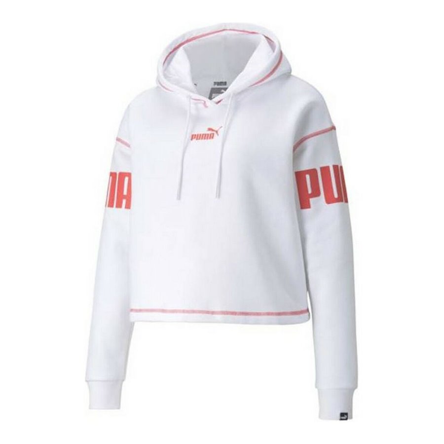 Tröja med huva Dam Puma Power Hoodie Fl Vit