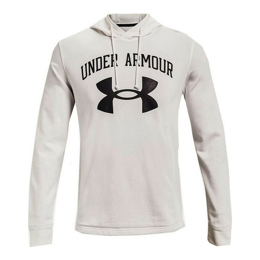 Under Armour Rival 男士连帽羊毛大徽标运动衫 白色