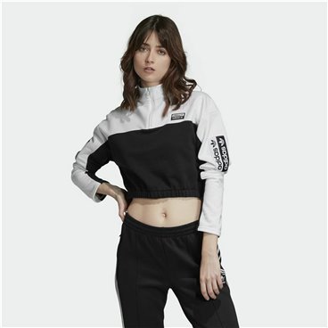 T-shirt med kortärm Dam Adidas Cropped  Vit