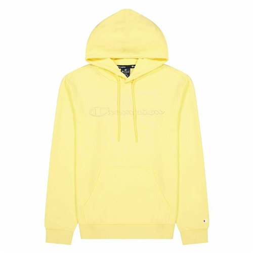 Tröja med huva Herr Champion Script Logo Hoodie M Gul