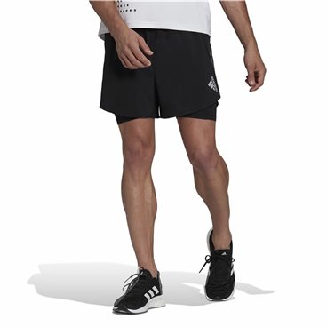 Sportshorts för män Adidas Two-in-One Svart