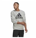 Adidas 灰色 Essential 大徽标男士无帽运动衫