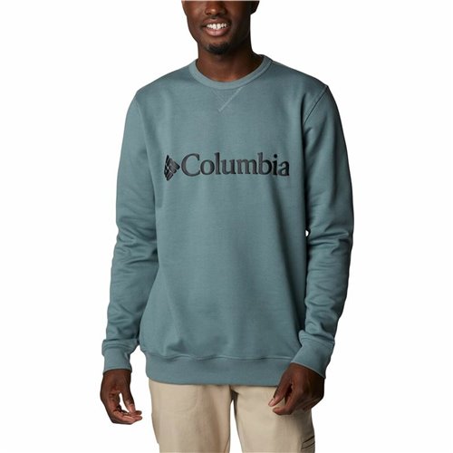 Tröja utan huva Herr Columbia Logo Fleece Crew Blå