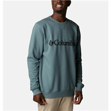 Tröja utan huva Herr Columbia Logo Fleece Crew Blå