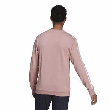 Tröja utan huva Herr Adidas Essentials French Terry 3 Stripes Rosa