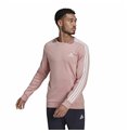 Tröja utan huva Herr Adidas Essentials French Terry 3 Stripes Rosa