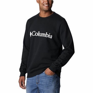 Tröja utan huva Herr Columbia Logo Fleece Crew Svart