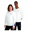 Tröja utan huva Unisex Le coq sportif Tri Crew N°1 New Optical Vit