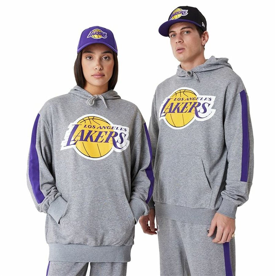 Tröja med huva Barn New Era LA Lakers NBA Colour Block Grå