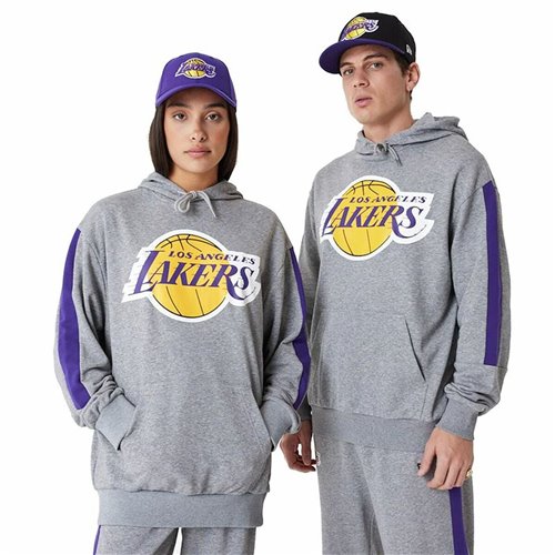 Tröja med huva Barn New Era LA Lakers NBA Colour Block Grå