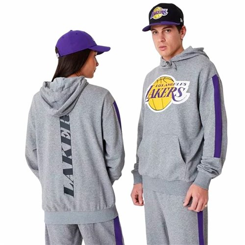 Tröja med huva Barn New Era LA Lakers NBA Colour Block Grå