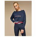 Tommy Hilfiger 深蓝色无兜帽女式 V 领短袖衬衫