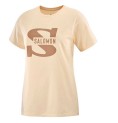 T-shirt med kortärm Herr Salomon Big Logo Nude Beige Brun